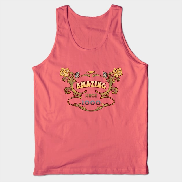 AMAZING SINCE 2000 art nouveau vintage retro 2000s Tank Top by leepianti